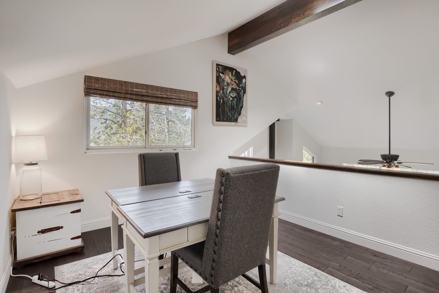 Breakfast area with loft and natural light