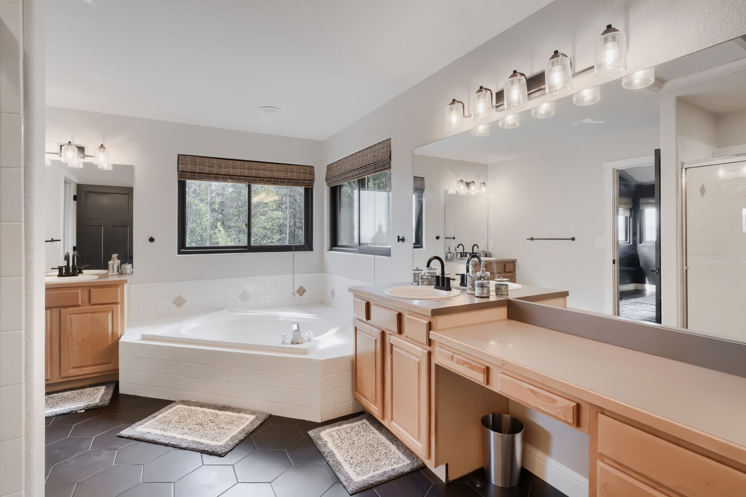 Primary bathroom with soaking tub